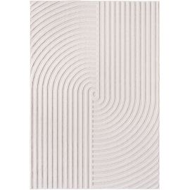 Tapis effet 3D design crème relief Hugues