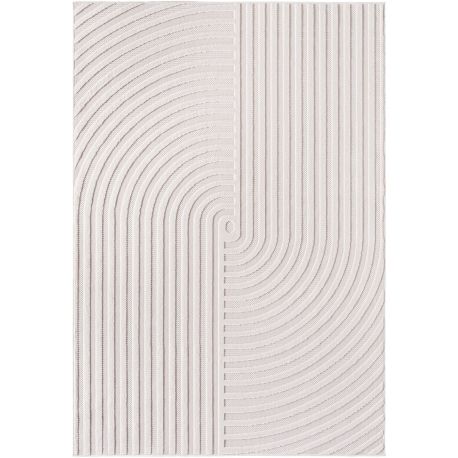 Tapis effet 3D design crème relief Hugues