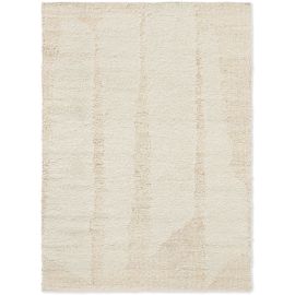 Tapis naturel blanc design abstrait Craft Fundament