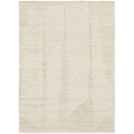 Tapis naturel blanc design abstrait Craft Fundament