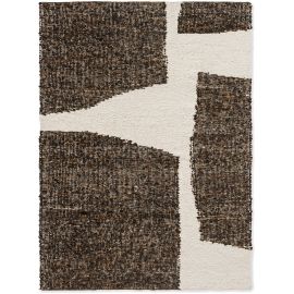 Tapis abstrait design marron naturel Craft Fundament