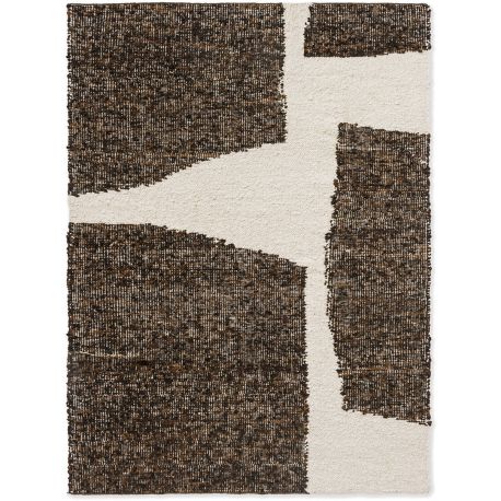 Tapis abstrait design marron naturel Craft Fundament