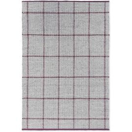 Tapis naturel plat coton et laine graphique design Craft Matter Check