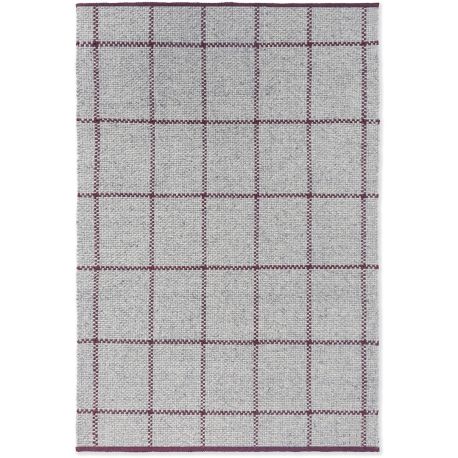 Tapis naturel plat coton et laine graphique design Craft Matter Check