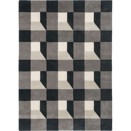 Tapis moderne graphique laine tufté main Blocks