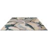 Tapis floral laine et viscose design tufté main Calathea