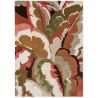 Tapis floral laine et viscose design tufté main Calathea