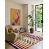 Tapis viscose et laine rayé tufté main moderne Calla