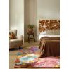 Tapis moderne viscose et laine floral tufté main Foresta