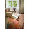 Tapis moderne viscose et laine floral tufté main Foresta