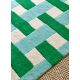 Tapis tufté main laine moderne rectangle Basketweave