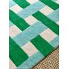 Tapis tufté main laine moderne rectangle Basketweave