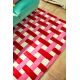 Tapis tufté main laine moderne rectangle Basketweave