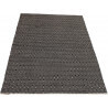 Tapis ethnique en coton noir et blanc Diamond