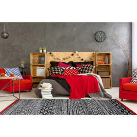 Tapis ethnique pour chambre rouge doux Spectre