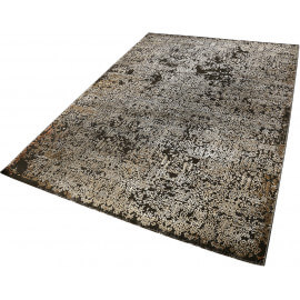 Tapis brun en polyester doux vintage Bel Etage