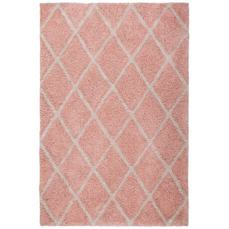 Tapis Doux En Polyester Rose Shaggy Solene