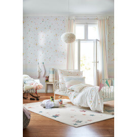 Tapis pour chambre enfant étoilé blanc Jonne Esprit Home