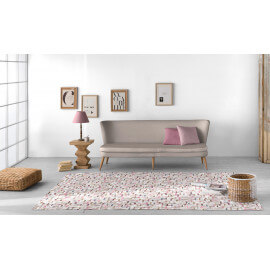 Tapis moderne multicolore plat de salon Naya