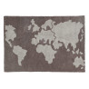 Tapis gris de chambre enfant doux World map Lorena Canals