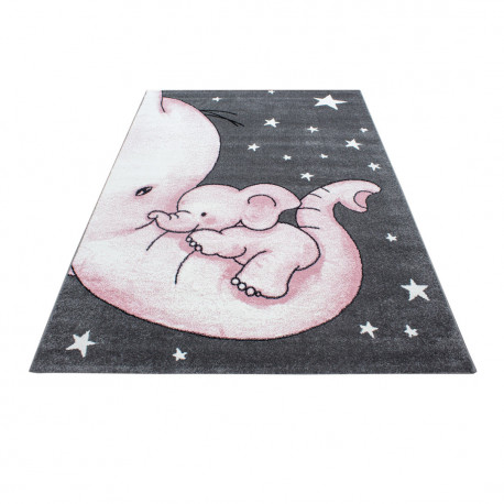 Tapis rond pour chambre enfant éléphant Zoupiou