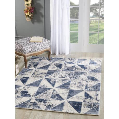 Tapis scandinave géométrique brillant pour salon Jonasse