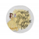 Tapis rond pour fille jaune lavable en machine Bella