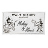 Tapis rectangle Disney blanc lavable en machine Old Mickey & Minnie