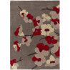 Tapis floral contemporain en polyester rectangle Blossom