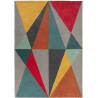 Tapis scandinave multicolore rectangle géométrique Diamonds