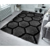 Tapis effet 3D shaggy rectangle pour salon Honeycomb