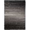 Tapis gris shaggy design rayé pour salon Ombre