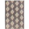 Tapis beige design en laine rectangle graphique Brent