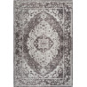 Tapis vintage plat rayé fait main taupe Cocoon