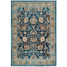 Tapis rayé bleu pour salon vintage rectangle Norfolk