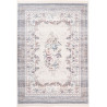 Tapis baroque beige lavable en machine avec franges Plano