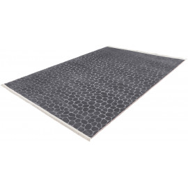 Tapis contemporain avec franges lavable en machine Greensboro