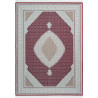 Tapis d'orient rouge avec franges en polypropylène Fresno