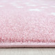 Tapis doux rose pour enfant rectangle Stars