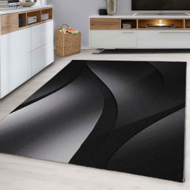 Tapis effet courbe pour salon design rectangle Kris