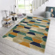 Tapis moderne multicolore rectangle à courtes mèches Sienne