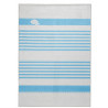 Tapis de chambre enfant bleu lavable en machine plat Lines