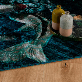 Tapis design ethnique multicolore en polyester Oliva