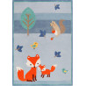 Tapis de chambre enfant rectangle Fox in the wood Esprit