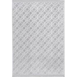 Tapis baroque avec franges lavable en machine Real