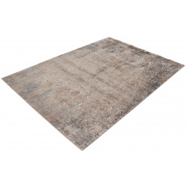 Tapis vintage taupe pour salon rayé Londres