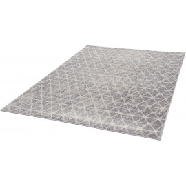 Tapis ivoire rayé pour salon design rectangle Rye