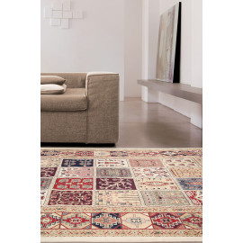 Tapis ivoire style oriental pour salon rectangle Shannon