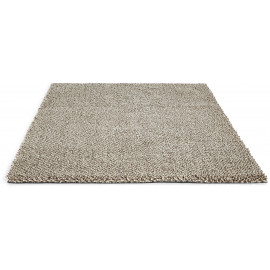 Tapis en laine longues mèches pour salon Gravel