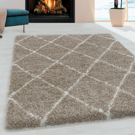 Tapis shaggy design rectangle géométrique Chantecler